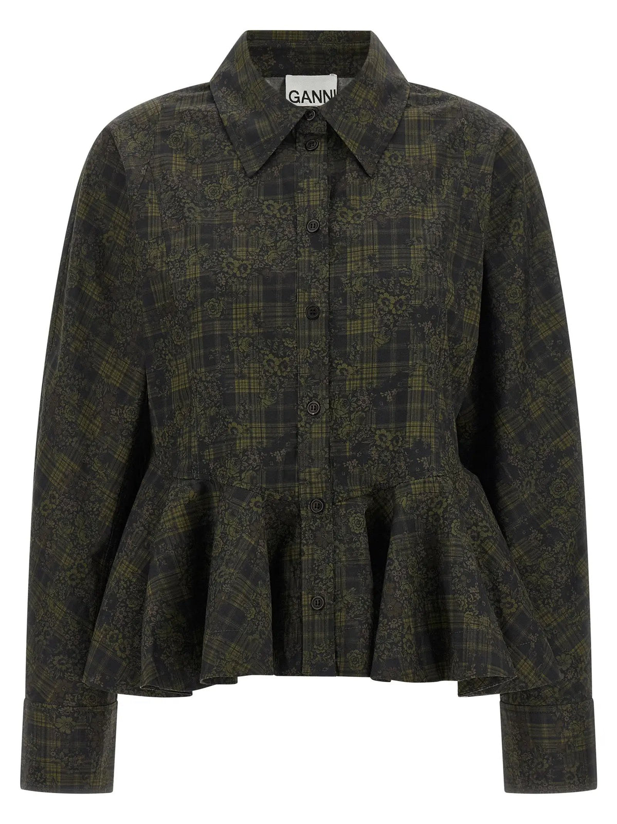 Ganni Ganni Bicolor Organic Cotton Blouse