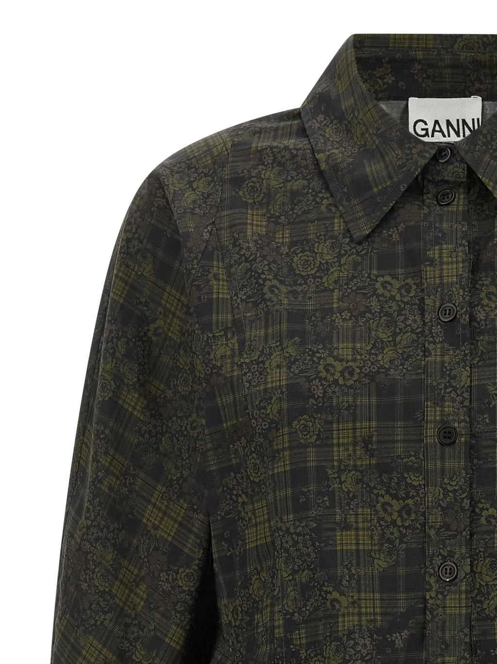 Ganni Ganni Bicolor Organic Cotton Blouse