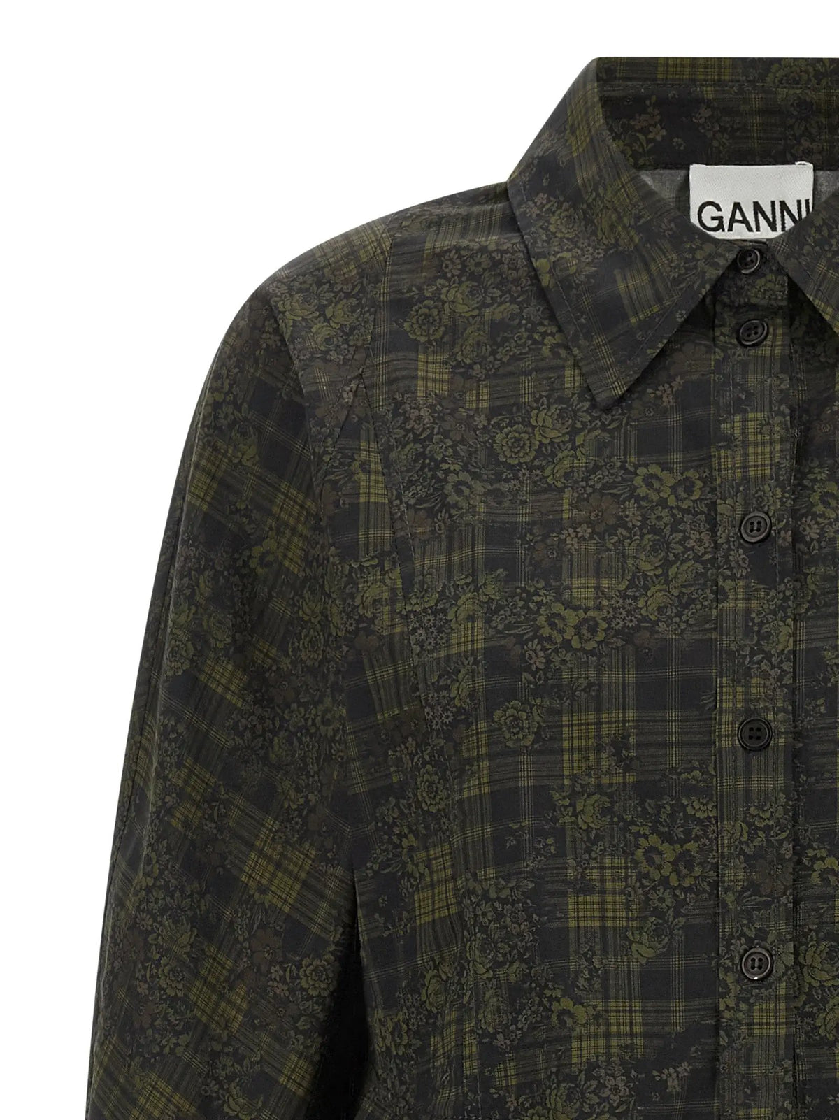Ganni Ganni Bicolor Organic Cotton Blouse