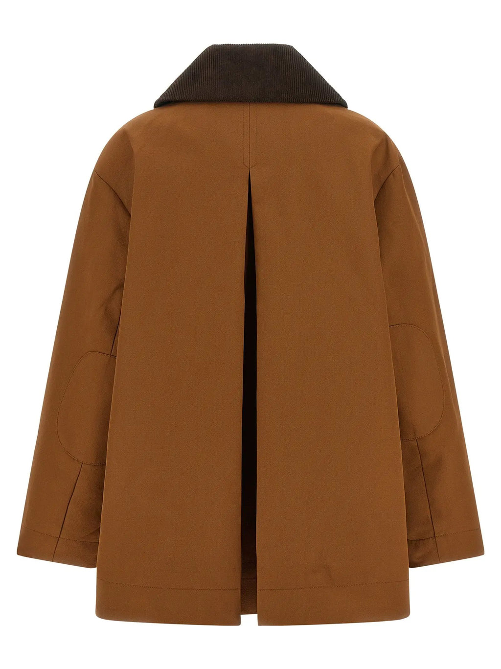 Ganni Ganni Brown Recycled Polyester Full-Length Jacket