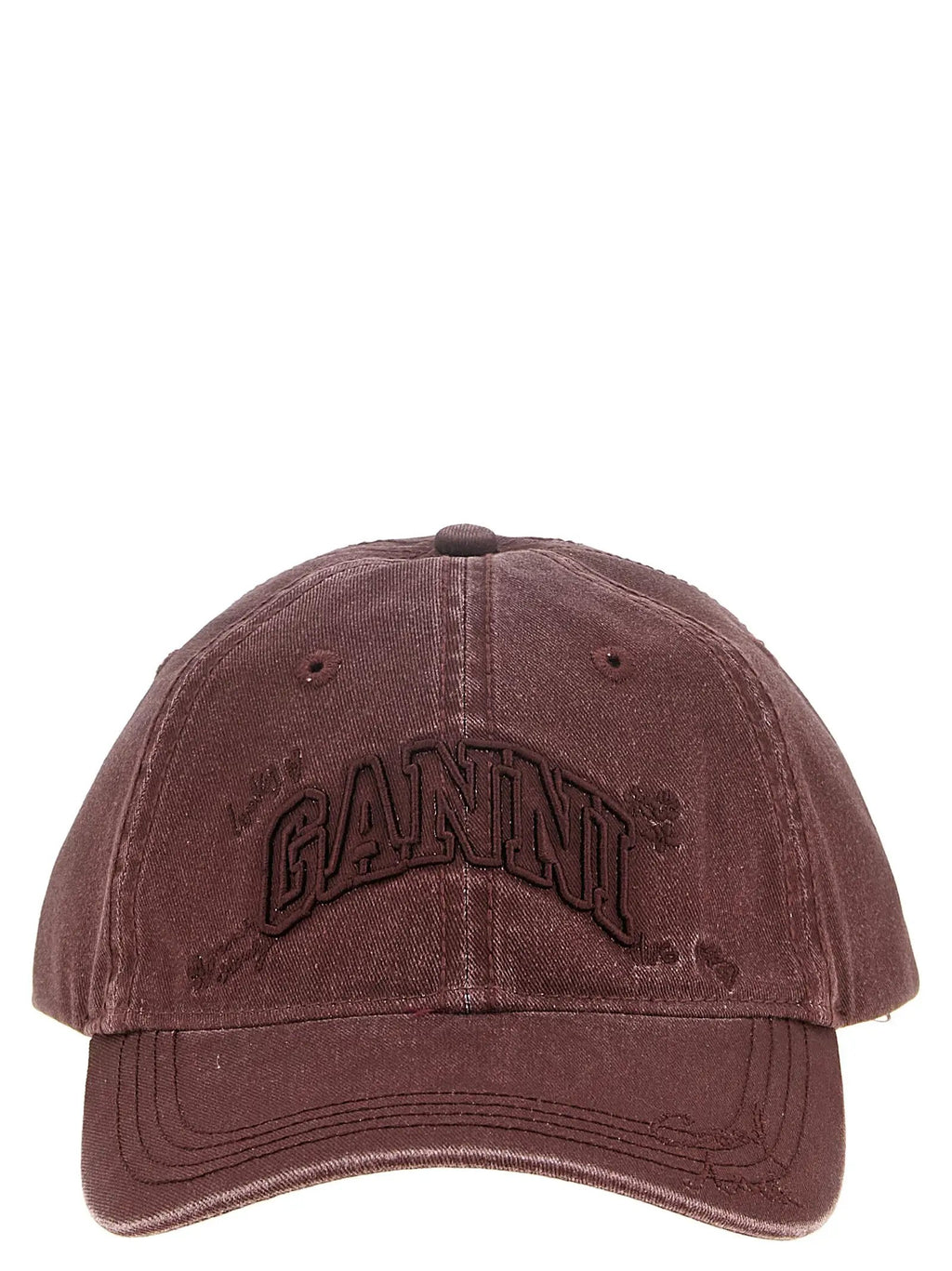 Ganni Ganni Bordeaux Organic Cotton Cap (Baseball Hat)