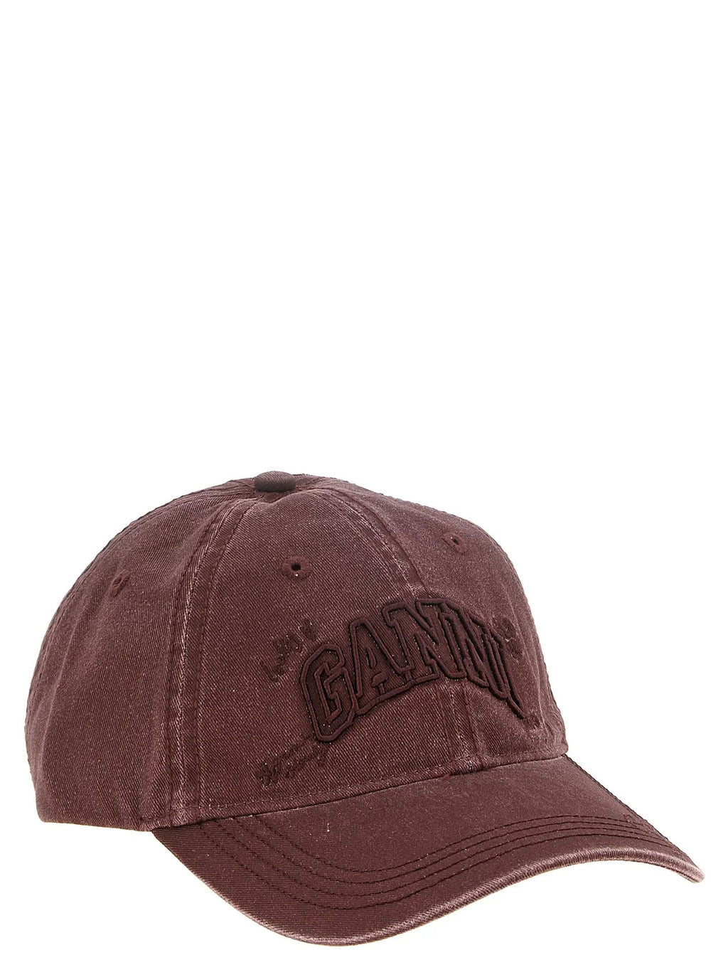 Ganni Ganni Bordeaux Organic Cotton Cap (Baseball Hat)