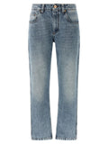 Brunello Cucinelli Brunello Cucinelli Blue Cotton Straight-Leg Jeans
