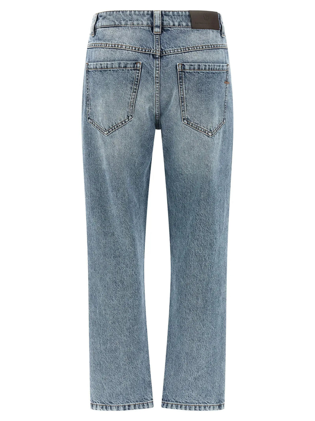 Brunello Cucinelli Brunello Cucinelli Blue Cotton Straight-Leg Jeans