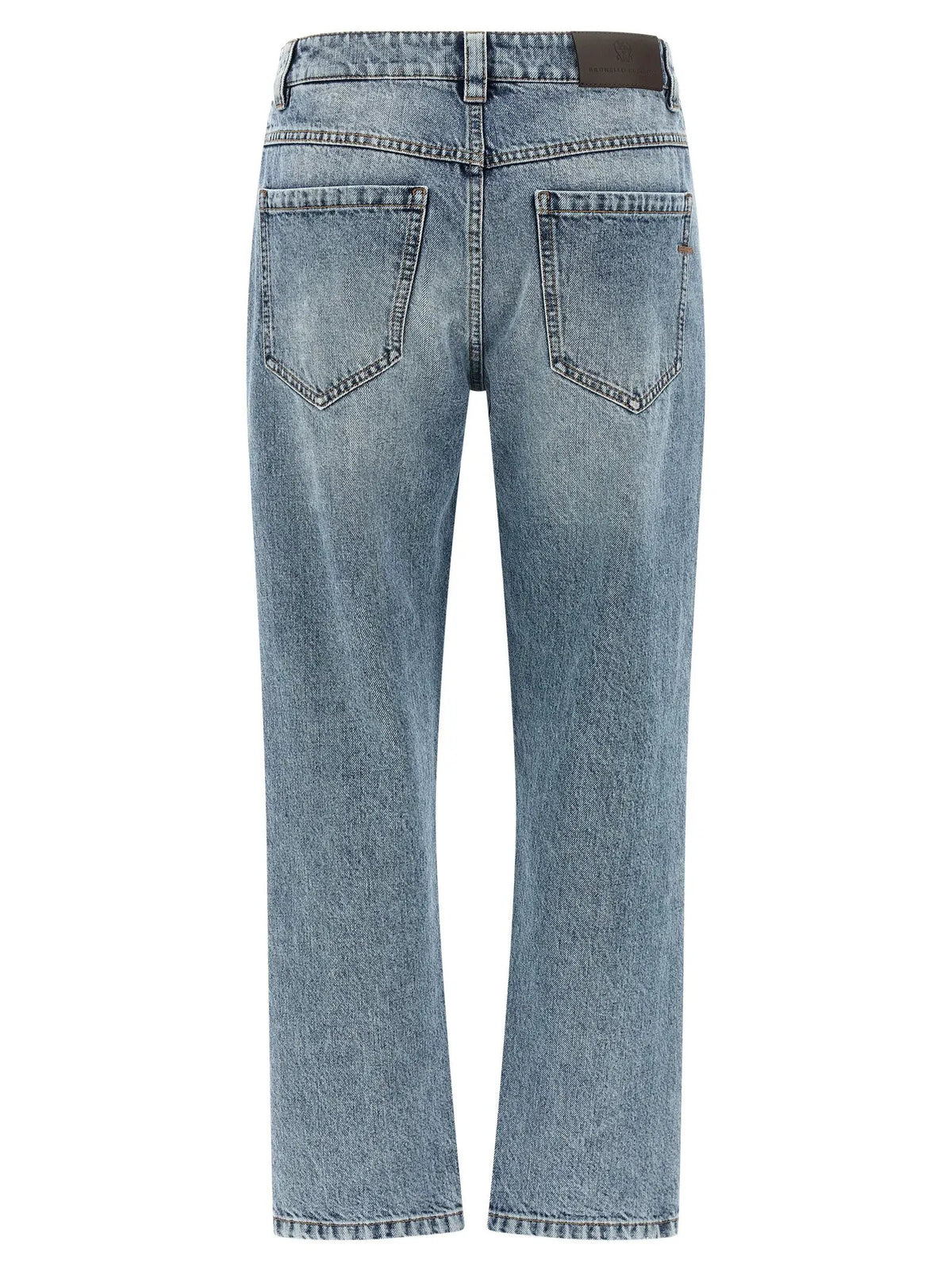 Brunello Cucinelli Brunello Cucinelli Blue Cotton Straight-Leg Jeans