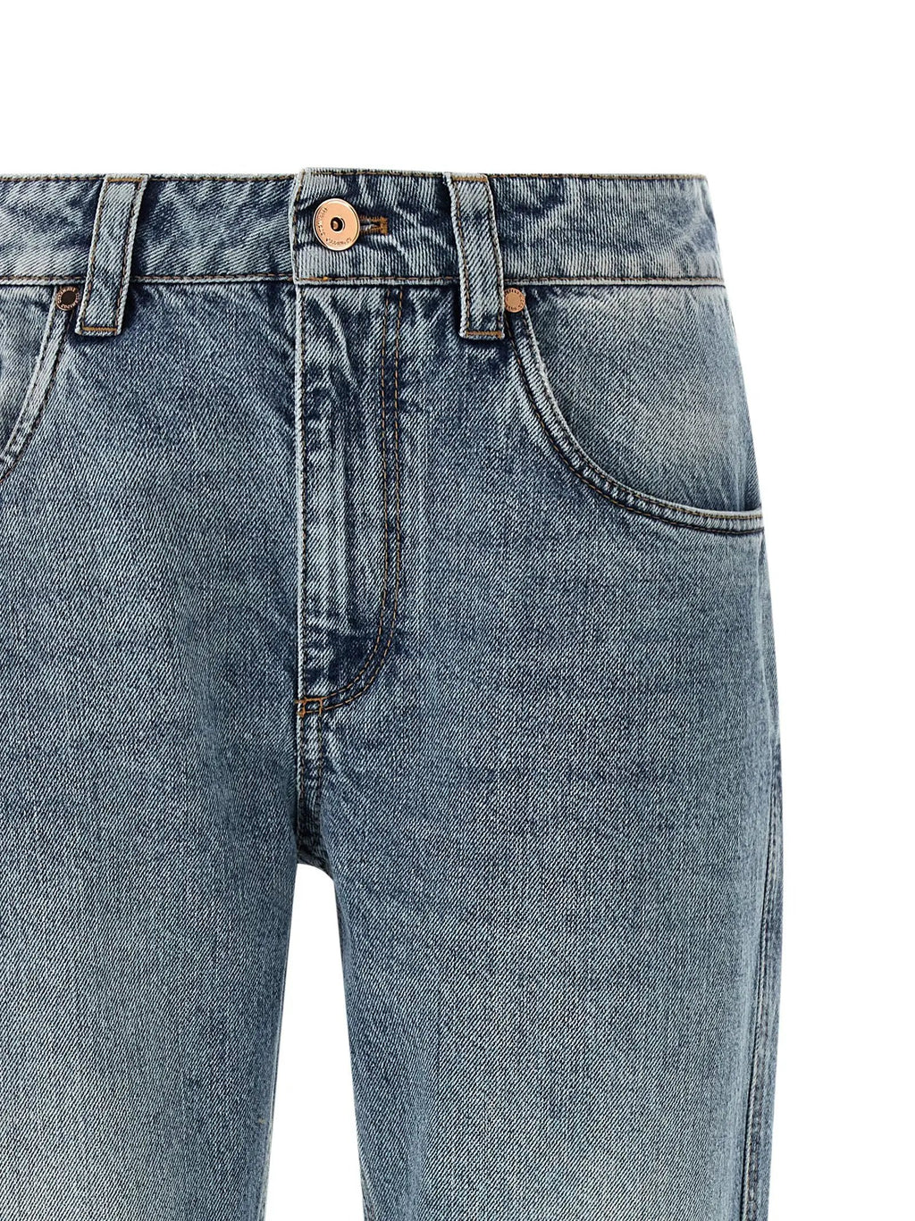 Brunello Cucinelli Brunello Cucinelli Blue Cotton Straight-Leg Jeans