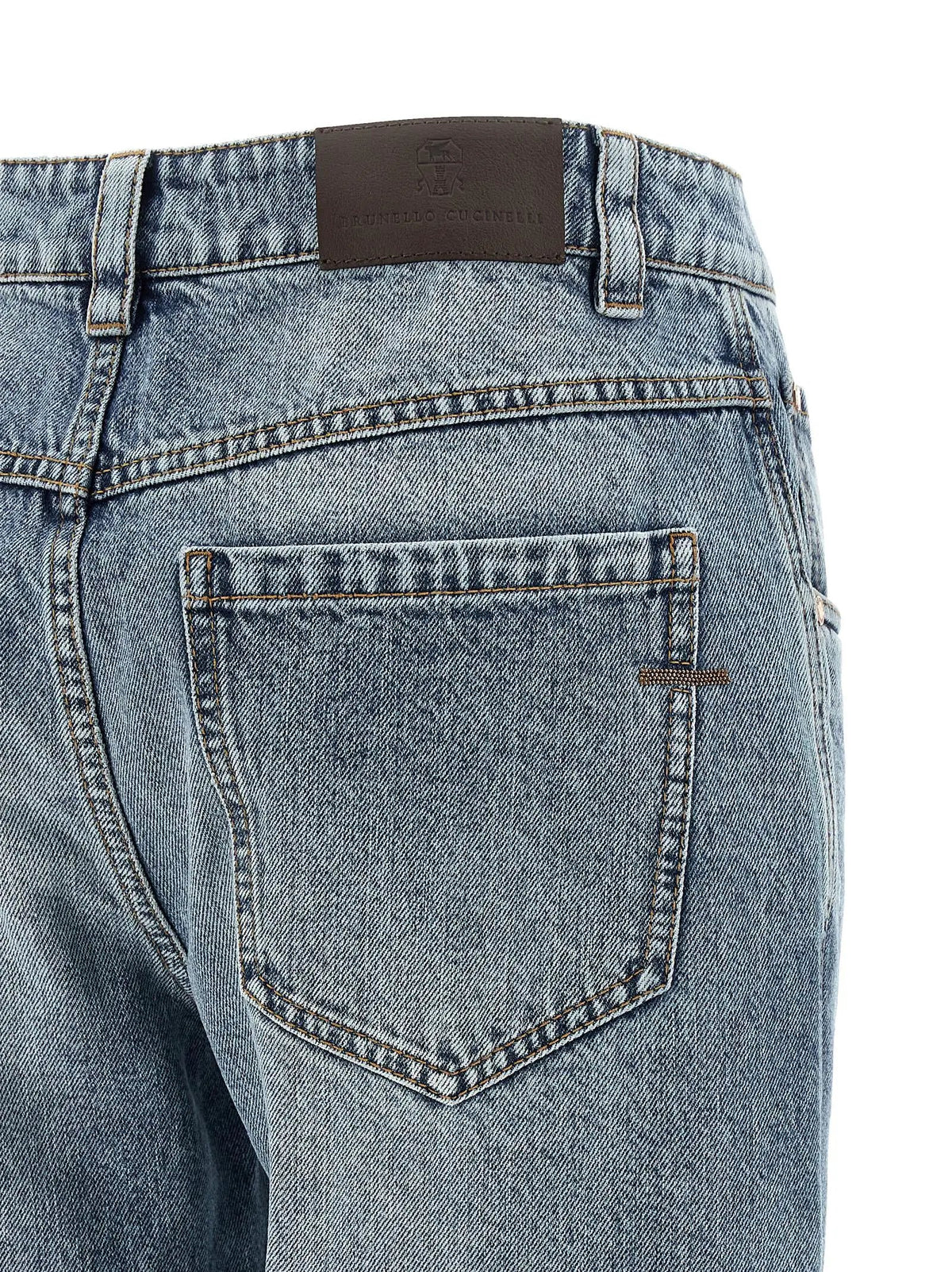 Brunello Cucinelli Brunello Cucinelli Blue Cotton Straight-Leg Jeans