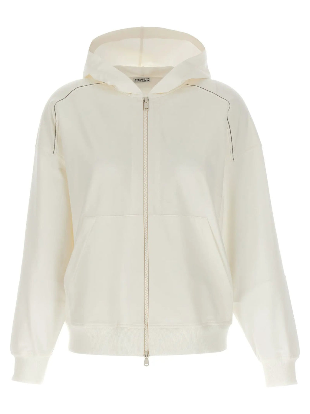 Brunello Cucinelli Brunello Cucinelli White Cotton Hoodie