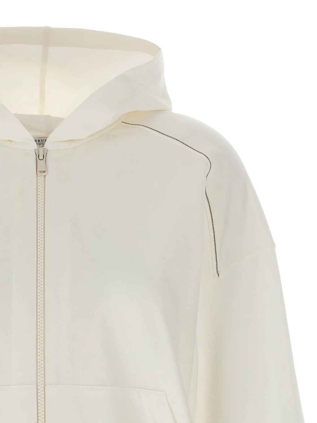 Brunello Cucinelli Brunello Cucinelli White Cotton Hoodie