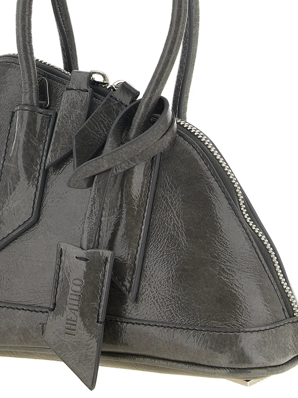 The Attico The Attico Gray Calfskin Handbag