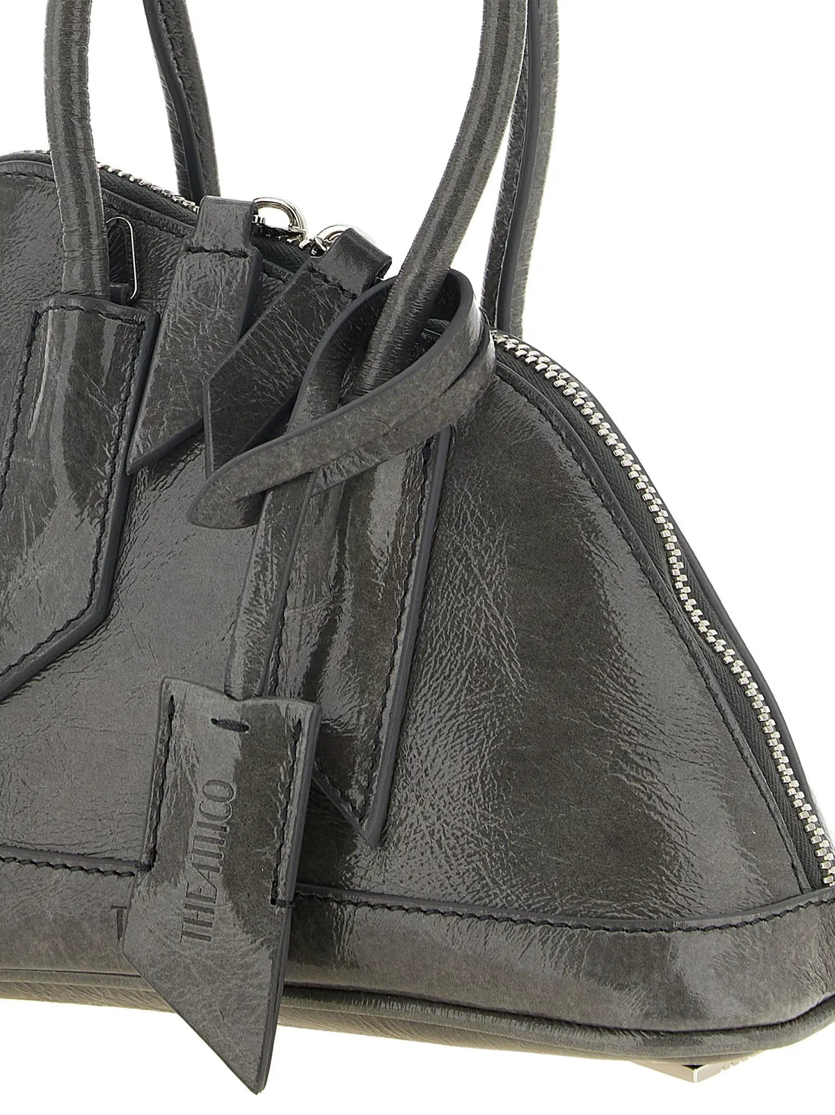 The Attico The Attico Gray Calfskin Handbag