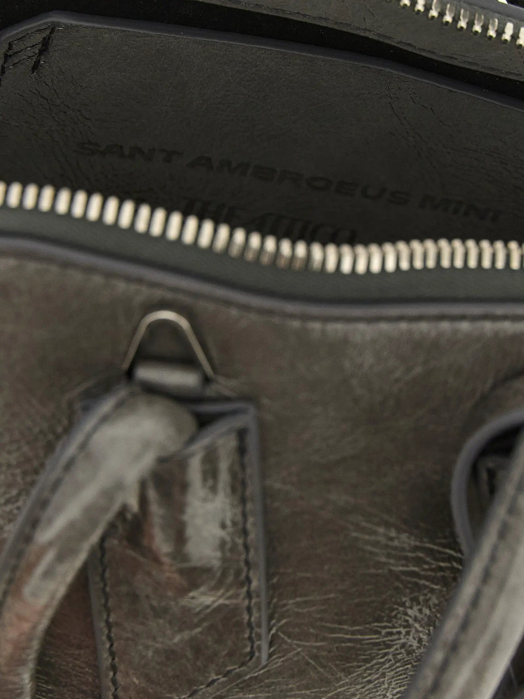The Attico The Attico Gray Calfskin Handbag