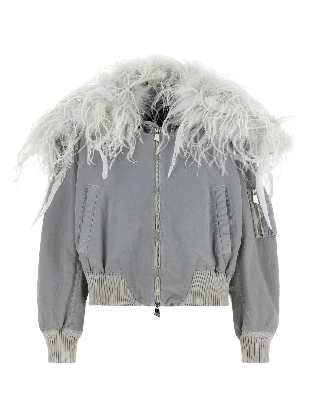 The Attico The Attico Gray Polyamide Bomber