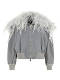 The Attico The Attico Gray Polyamide Bomber