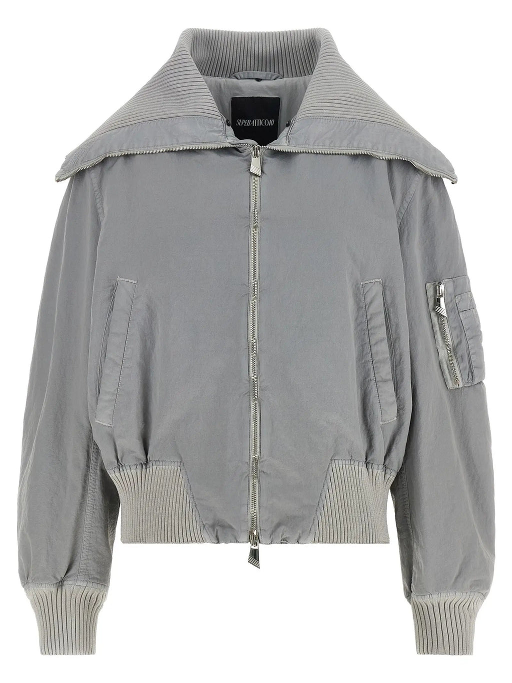 The Attico The Attico Gray Polyamide Bomber