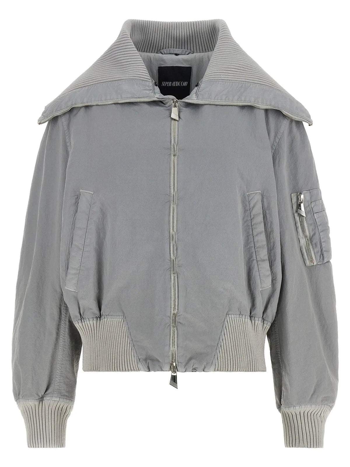The Attico The Attico Gray Polyamide Bomber