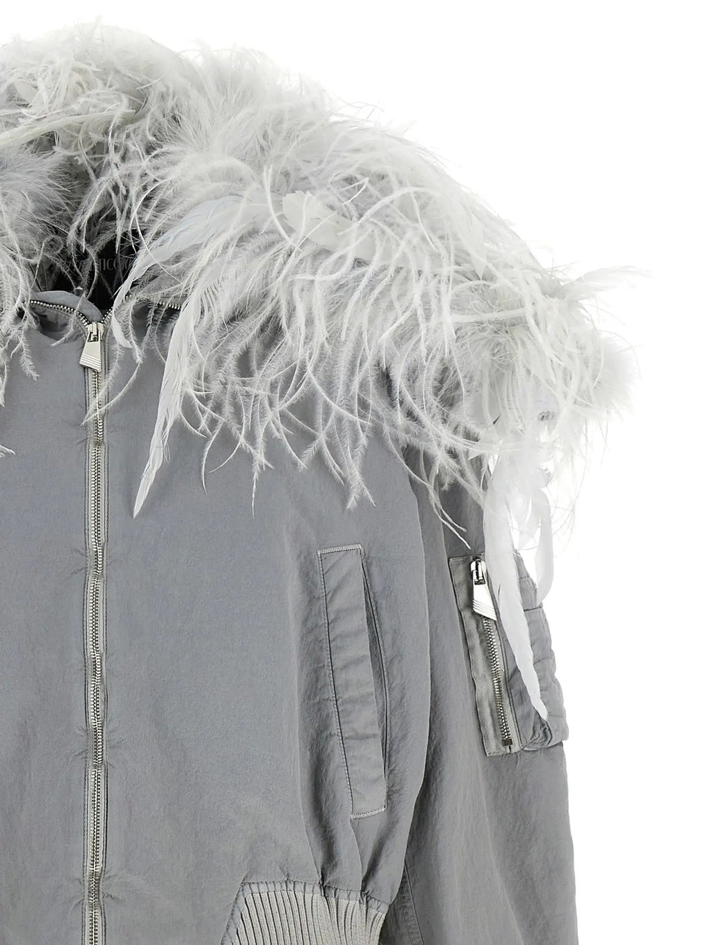 The Attico The Attico Gray Polyamide Bomber