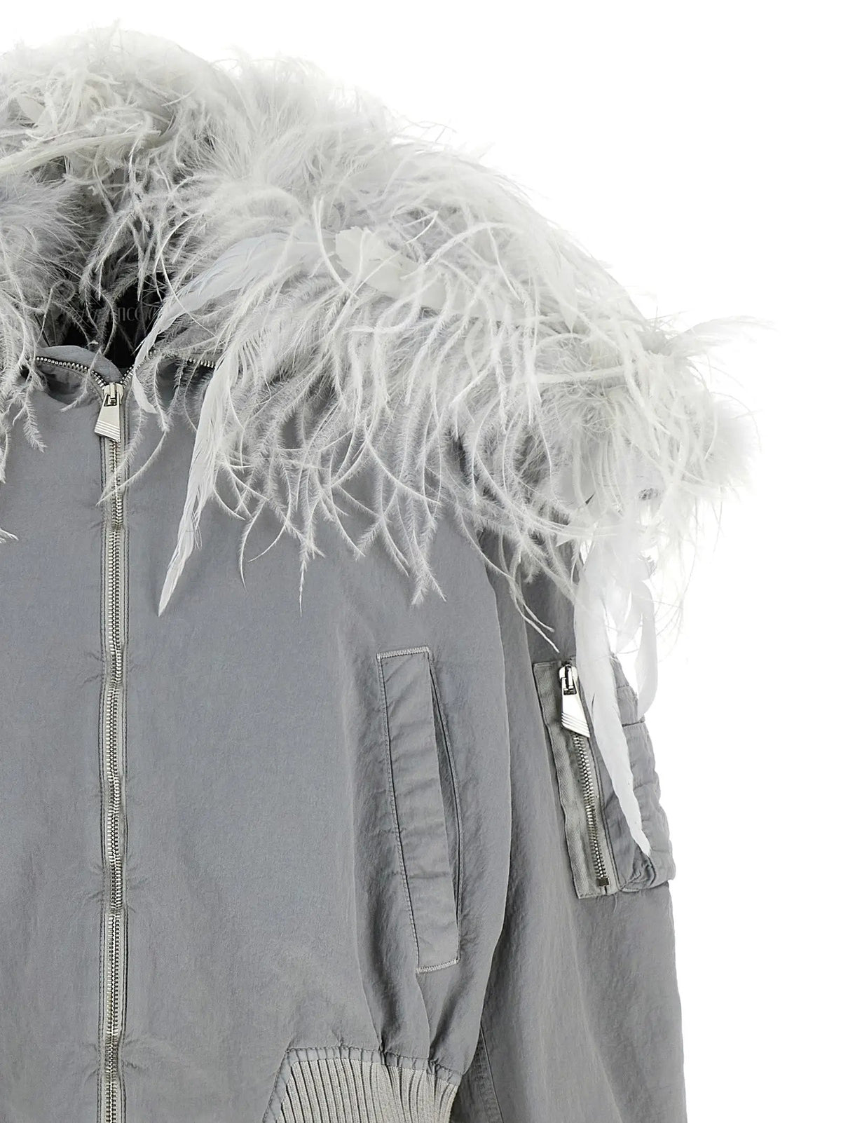 The Attico The Attico Gray Polyamide Bomber