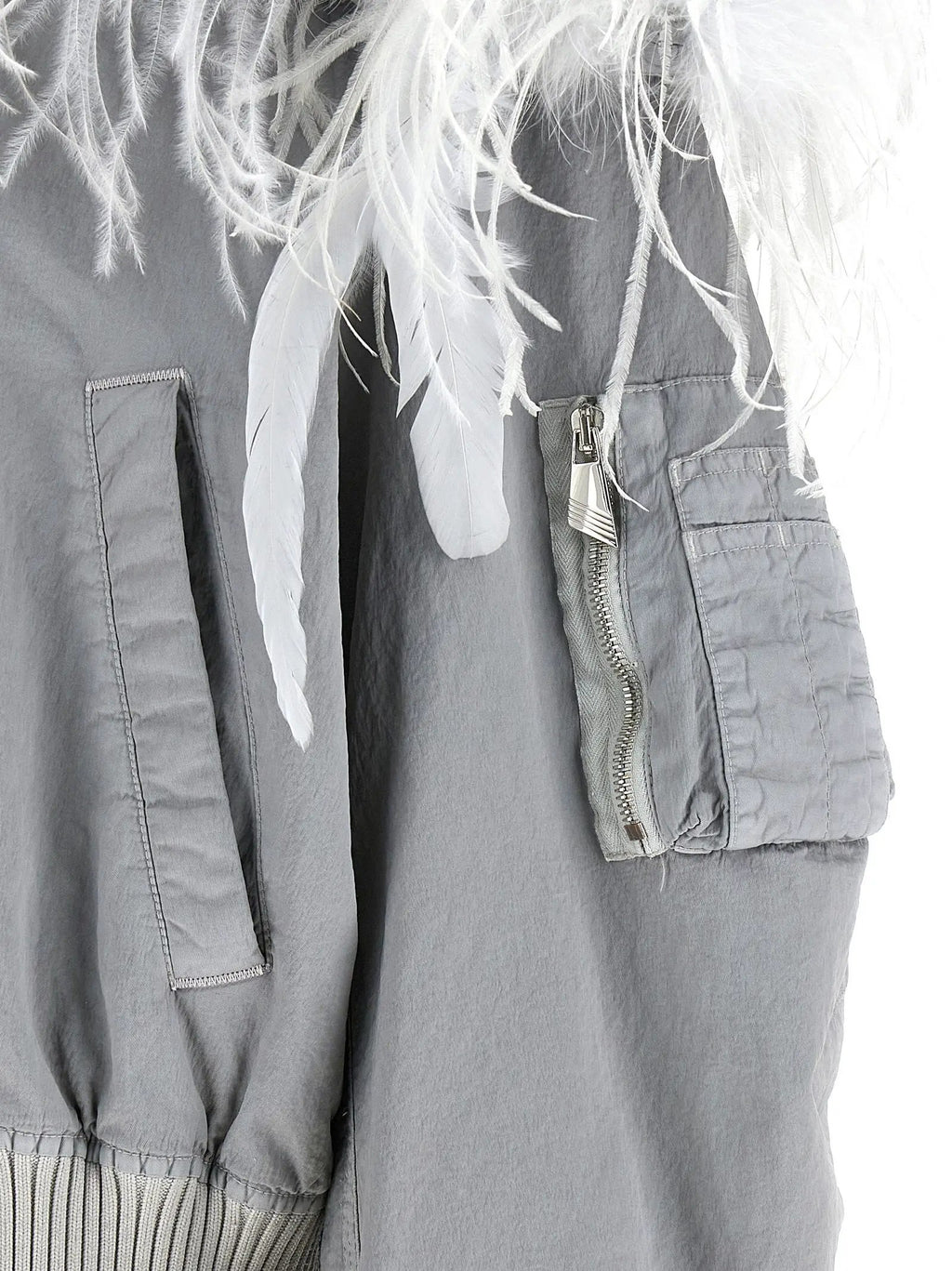 The Attico The Attico Gray Polyamide Bomber