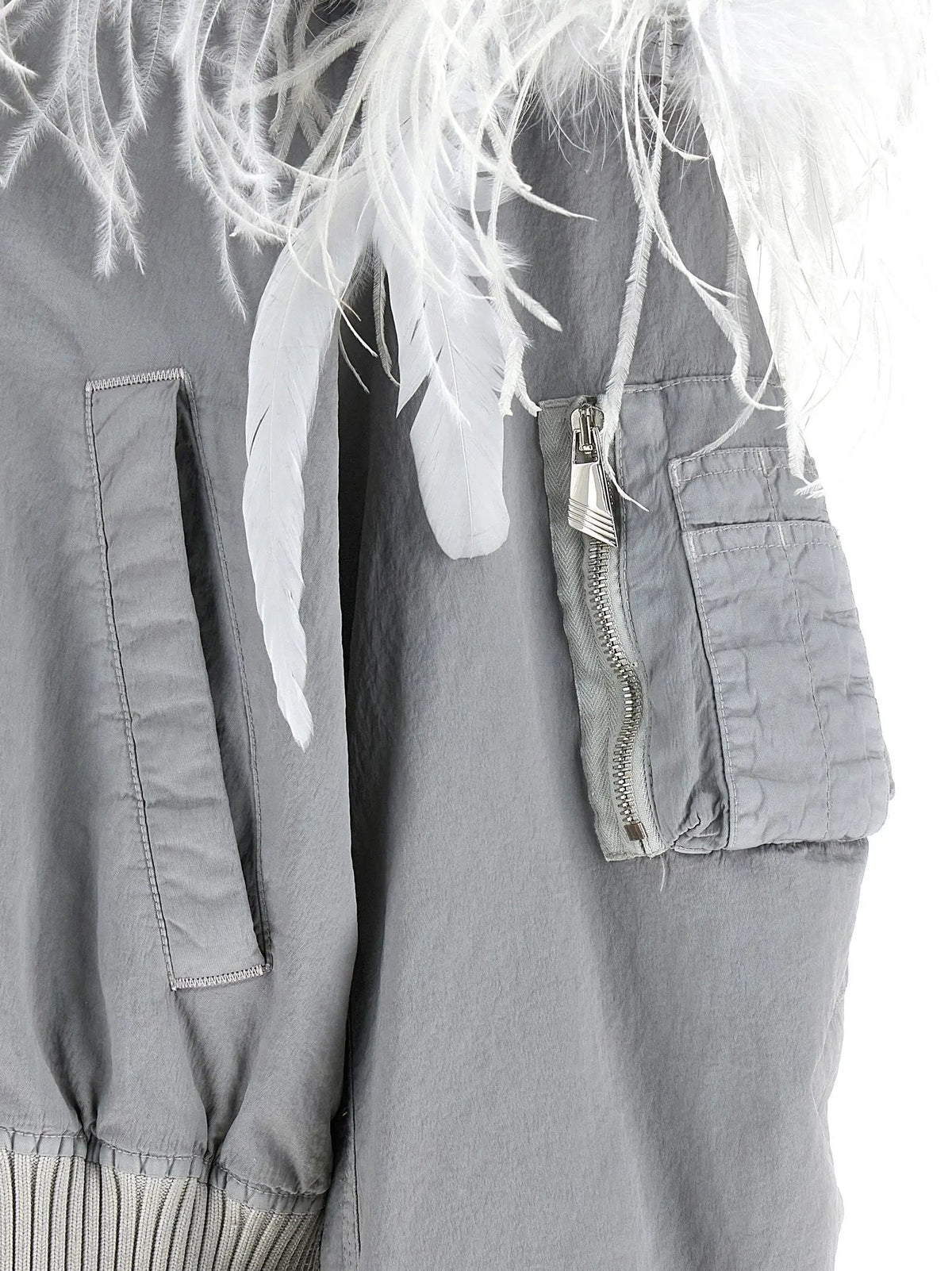 The Attico The Attico Gray Polyamide Bomber