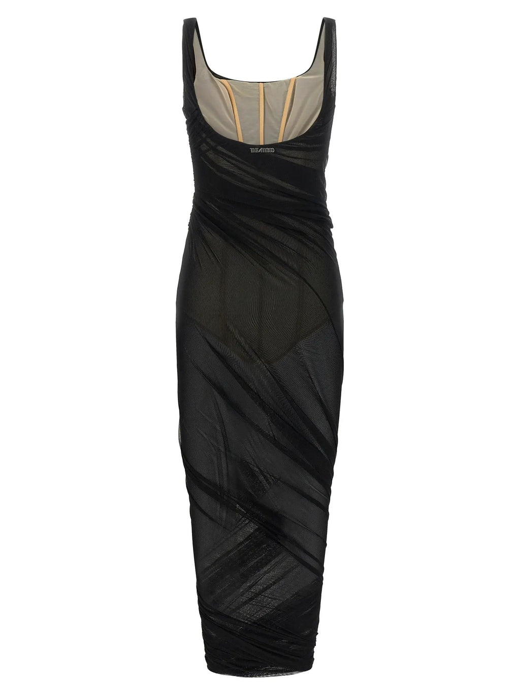 The Attico The Attico Black Polyamide Midi Dress