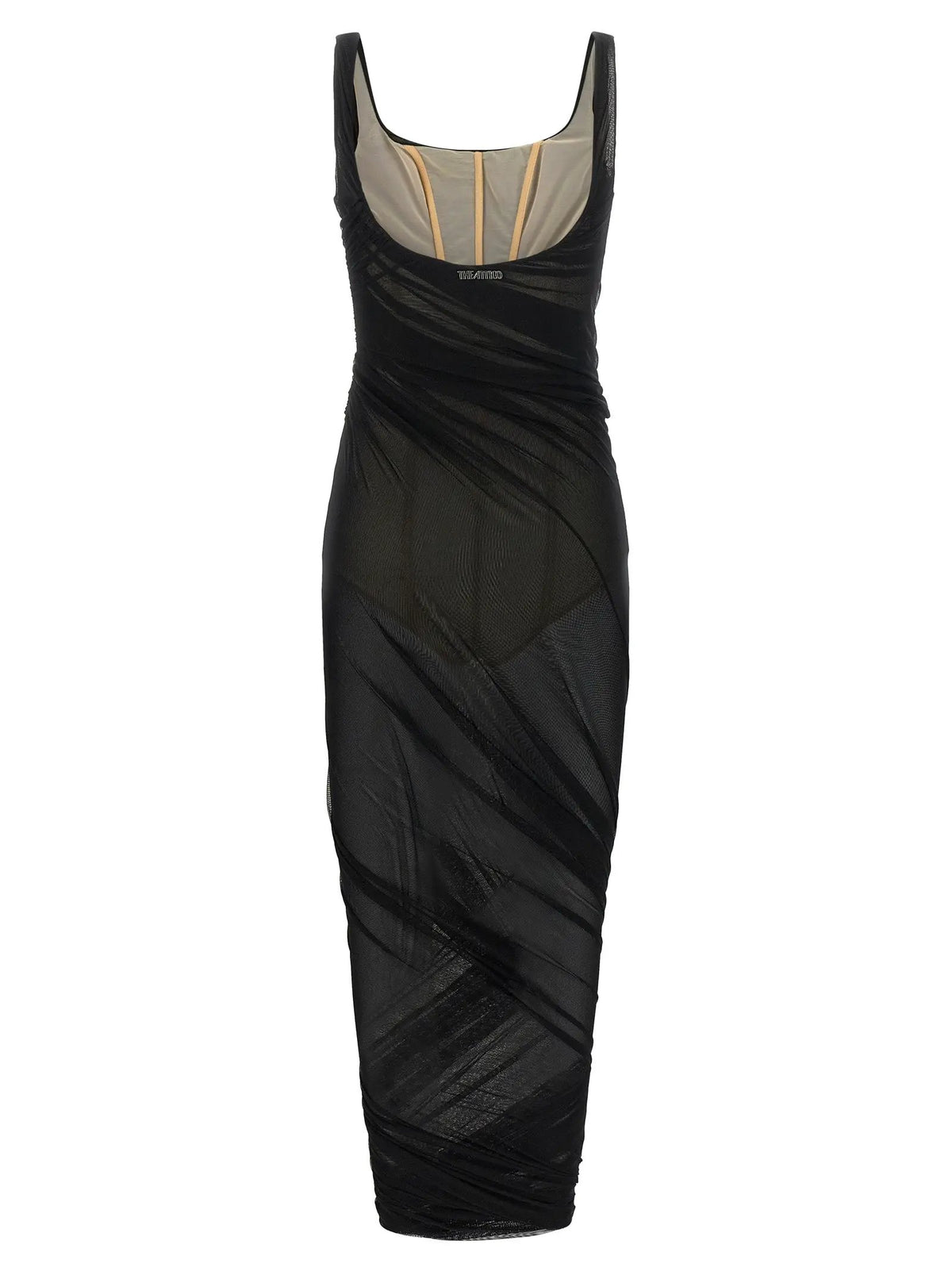 The Attico The Attico Black Polyamide Midi Dress