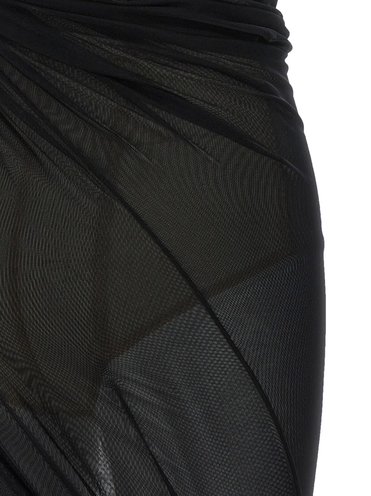 The Attico The Attico Black Polyamide Midi Dress