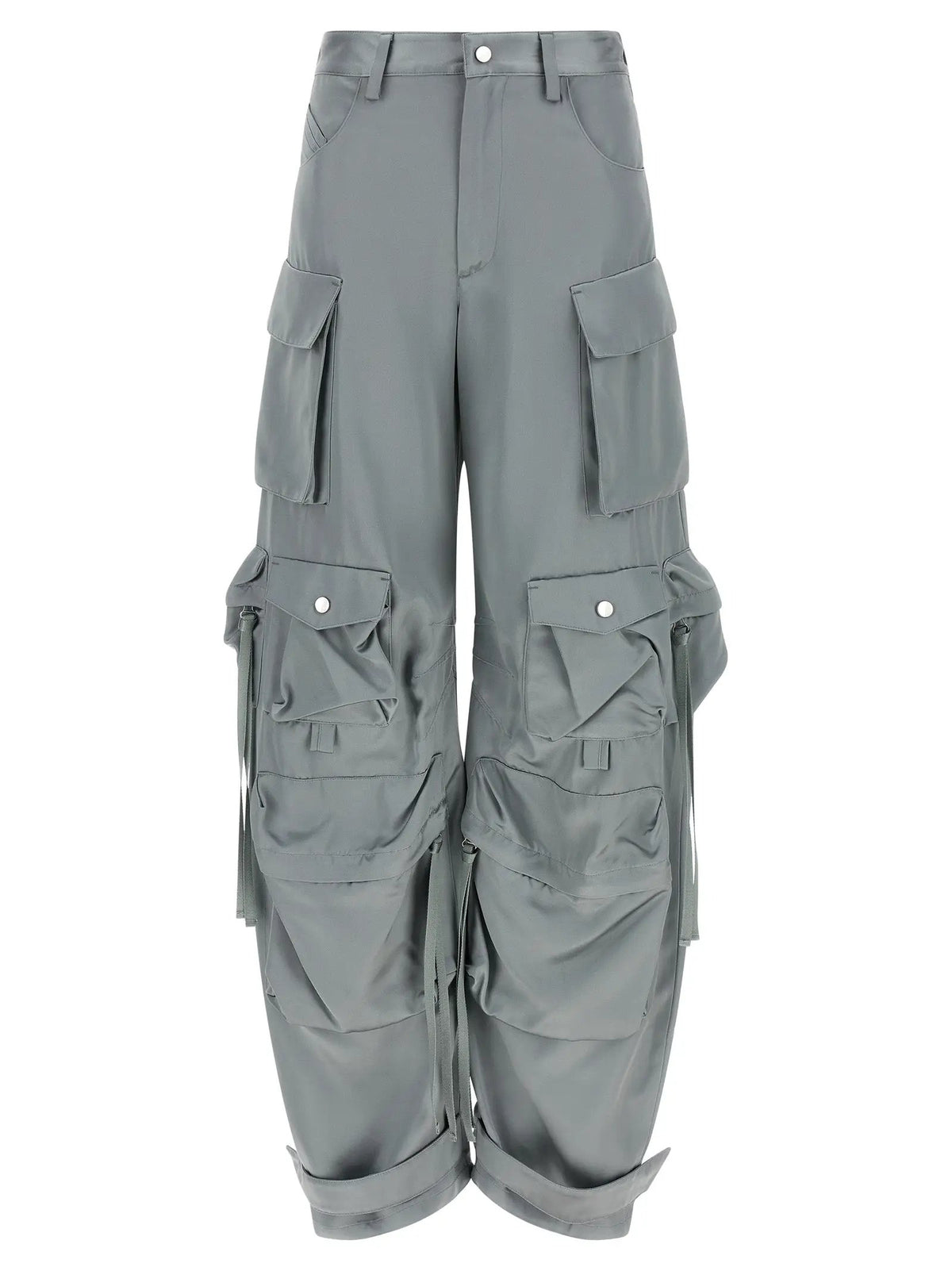 The Attico The Attico Gray Viscose Cargo Pants