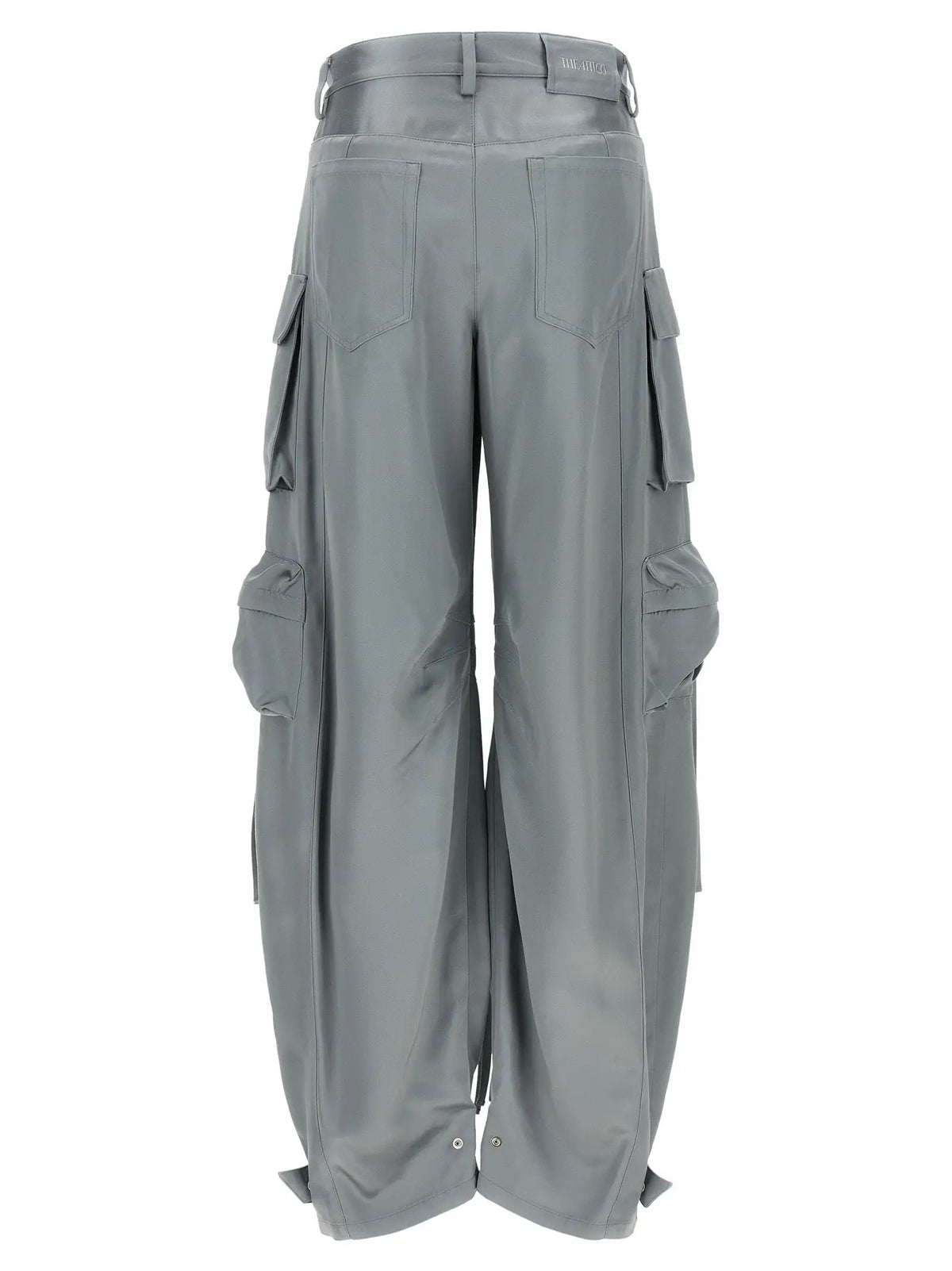 The Attico The Attico Gray Viscose Cargo Pants
