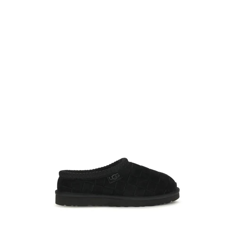UGG Black Suede Leather Mules