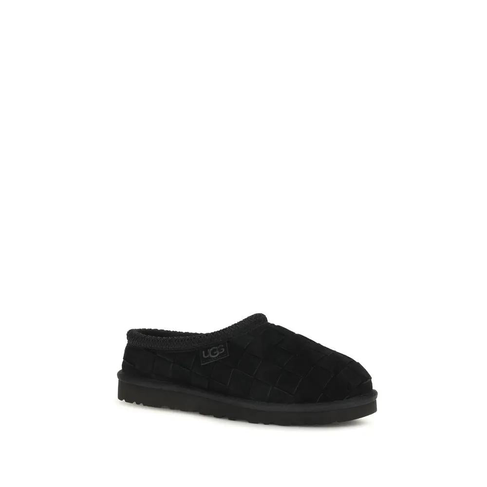 UGG Black Suede Leather Mules