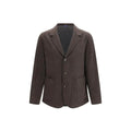Finamore Brown Wool Oves Aries Full-Length Jacket