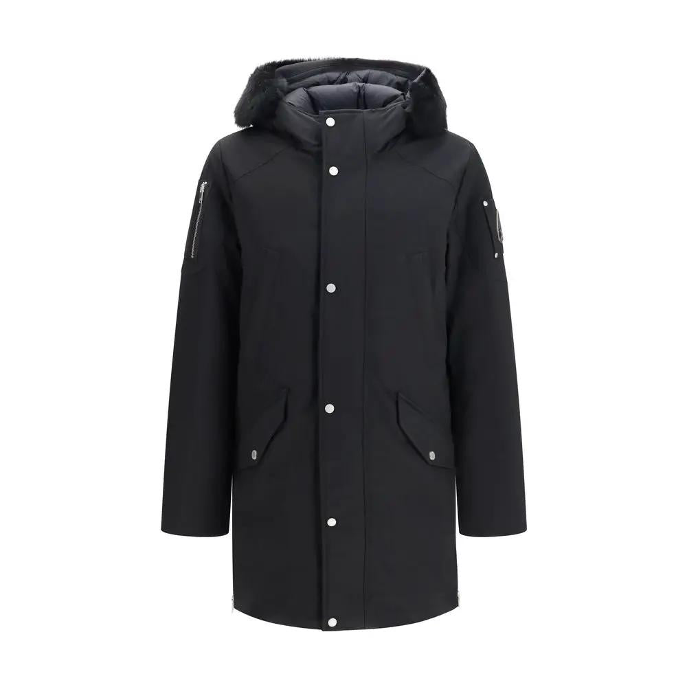 Moose Knuckles Black Cotton Parka