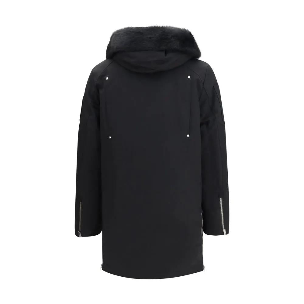 Moose Knuckles Black Cotton Parka