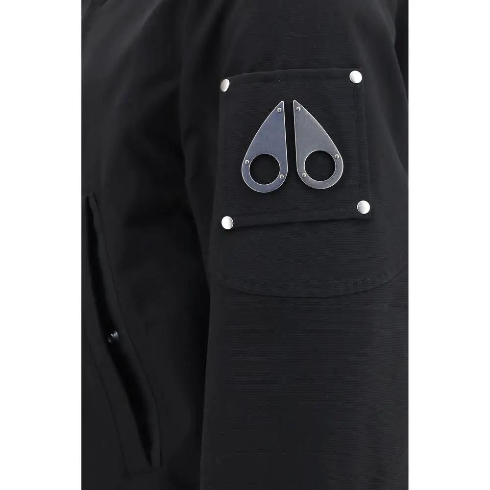Moose Knuckles Black Cotton Parka