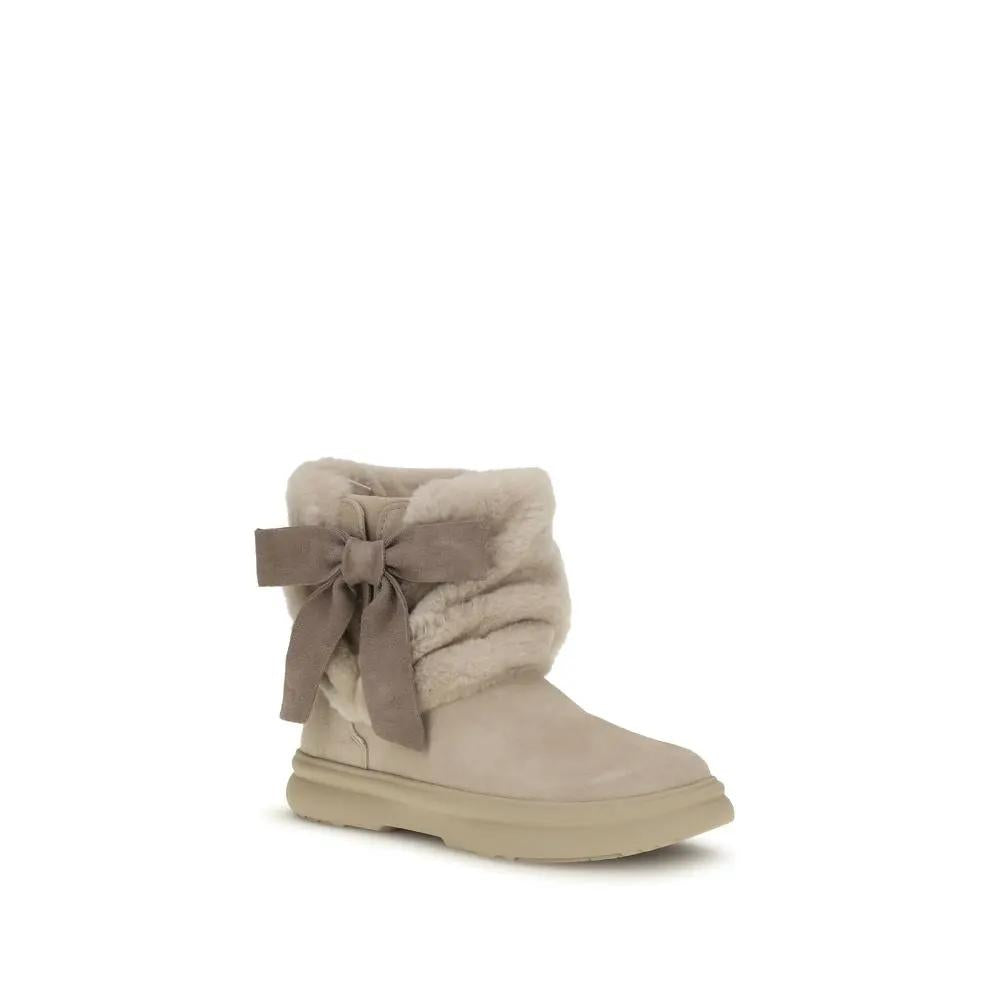 UGG UGG Beige Suede Leather Ankle Boots