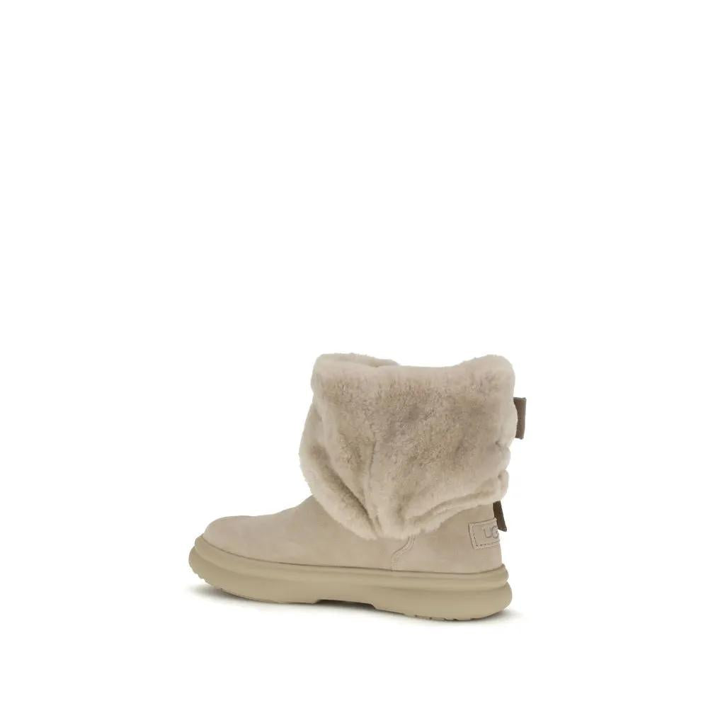 UGG UGG Beige Suede Leather Ankle Boots