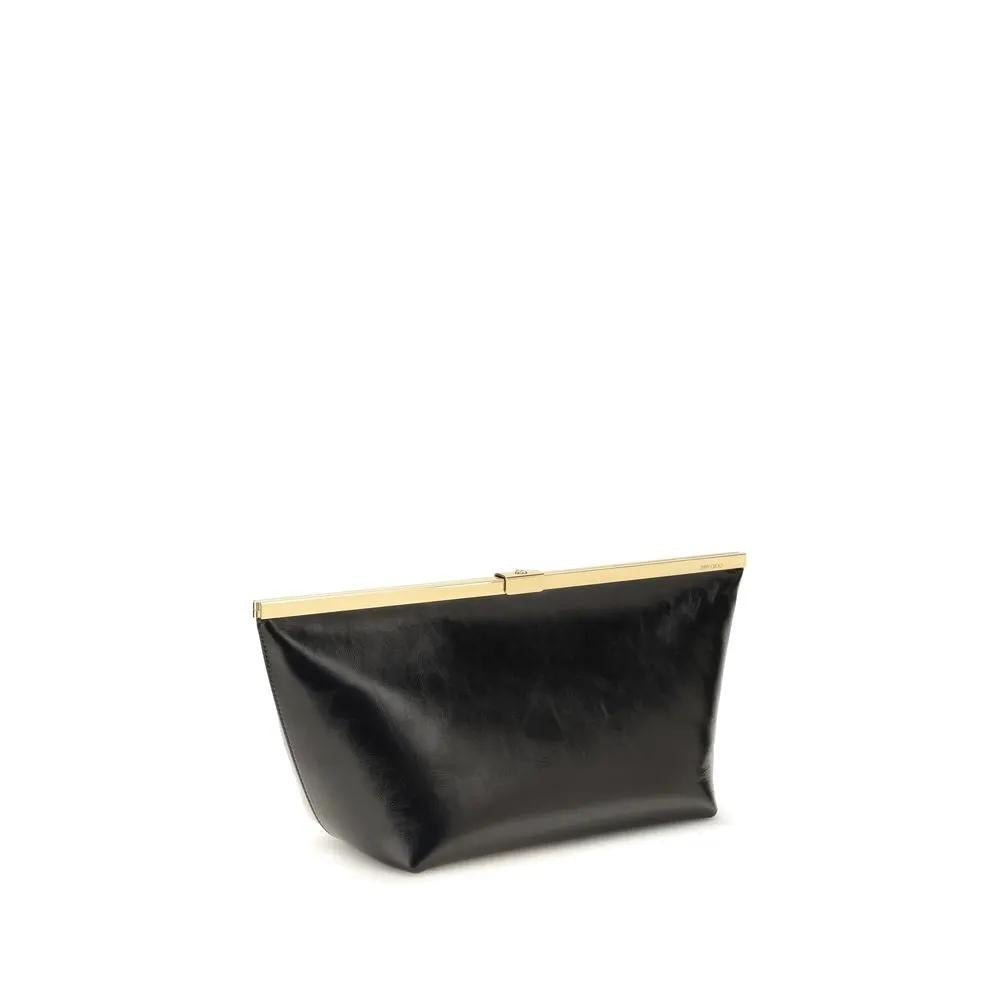 Jimmy Choo Black Calf Leather Bos Taurus Clutch Bag