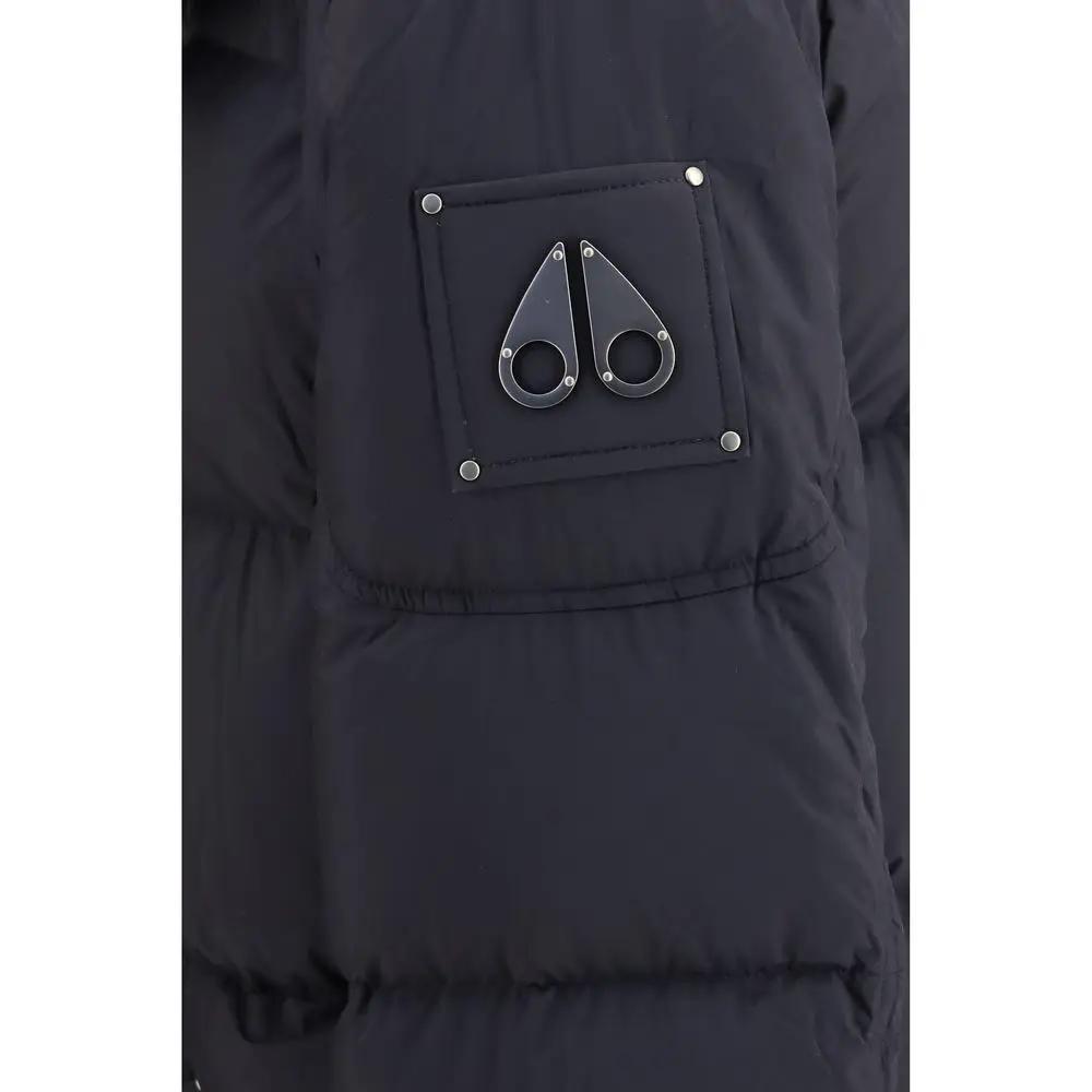 Moose Knuckles Black Nylon Coat