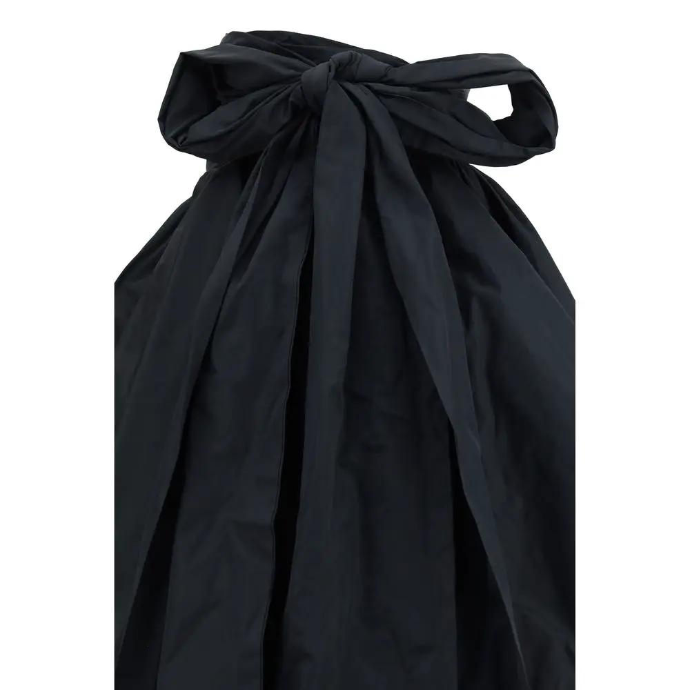 Blumarine Black Polyester Midi Skirt