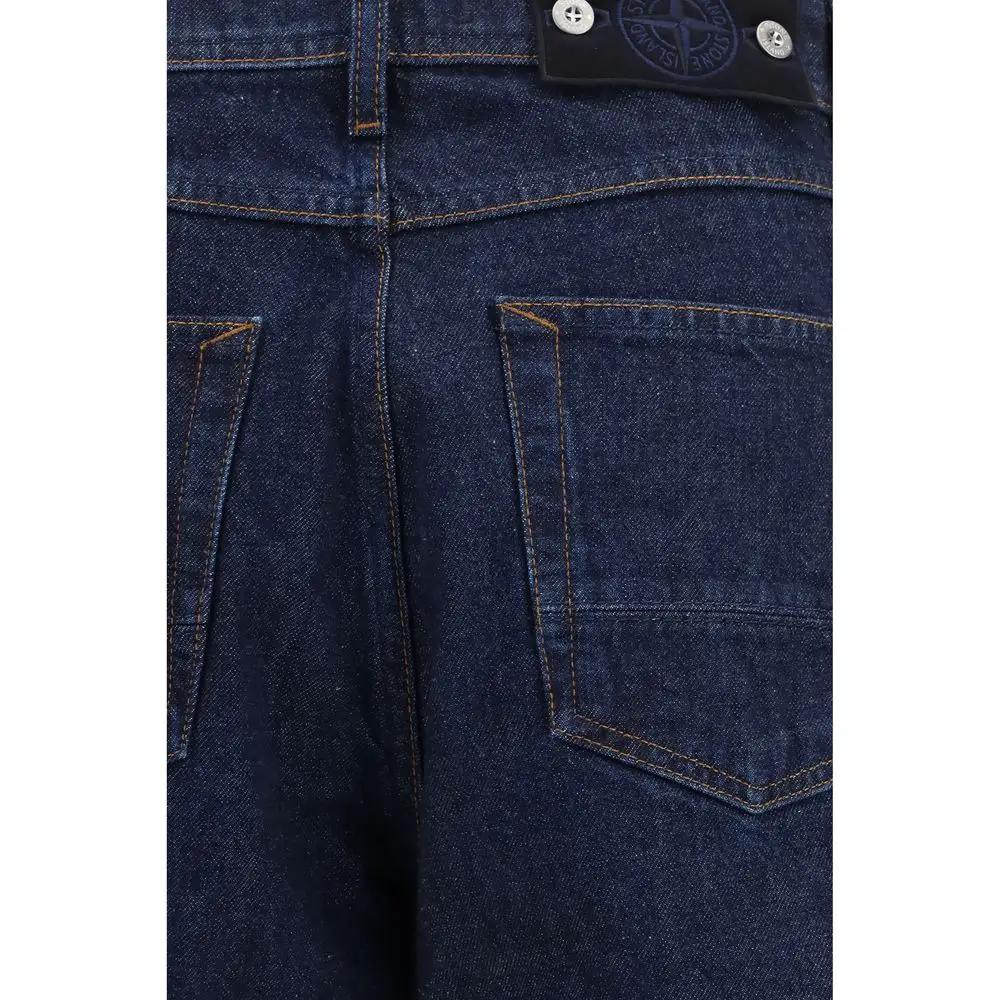 Stone Island Stone Island Blue Cotton Jeans Denim