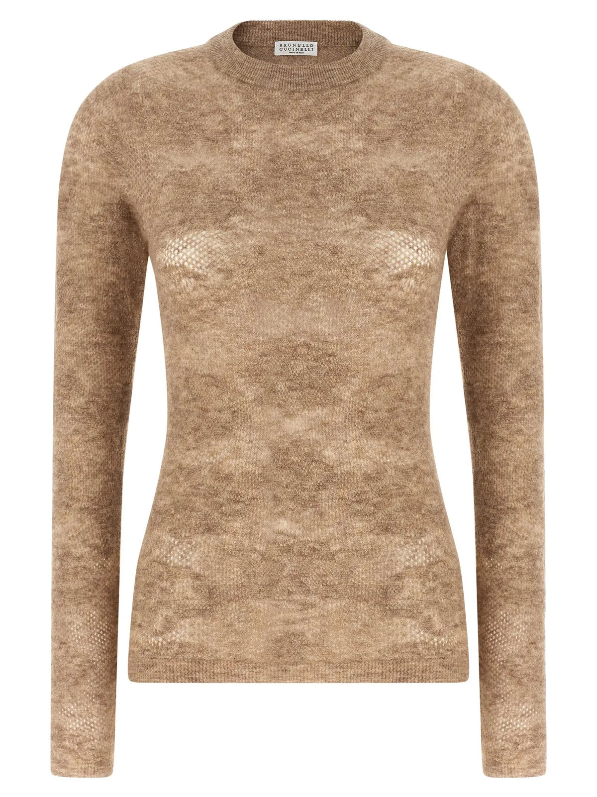 Brunello Cucinelli Beige Silk Cardigan