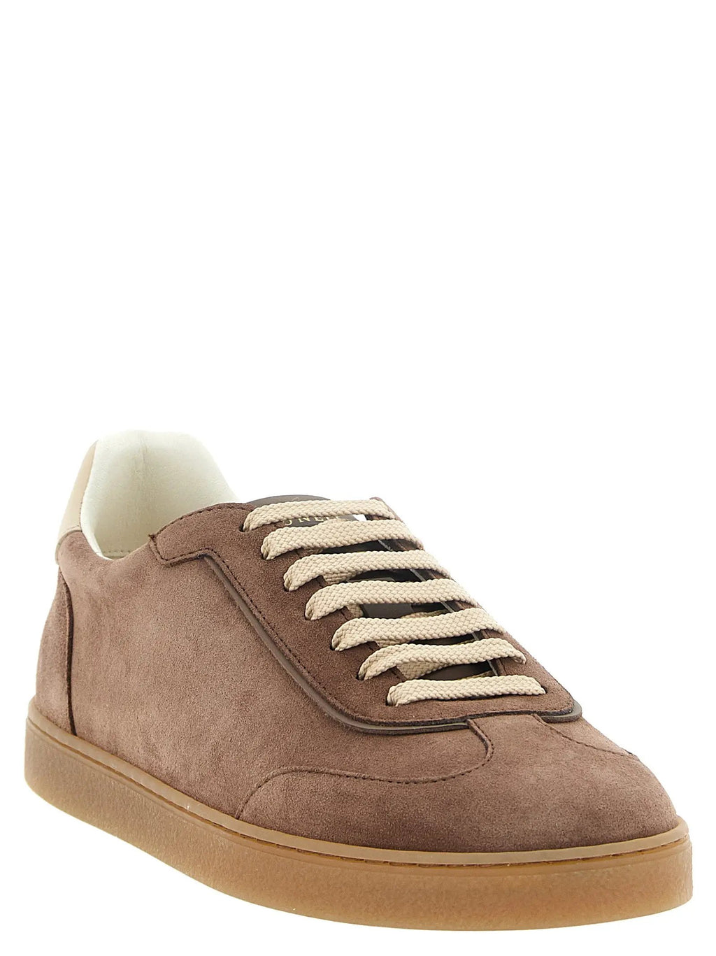 Brunello Cucinelli Brunello Cucinelli Brown Calfskin Low Top Sneakers
