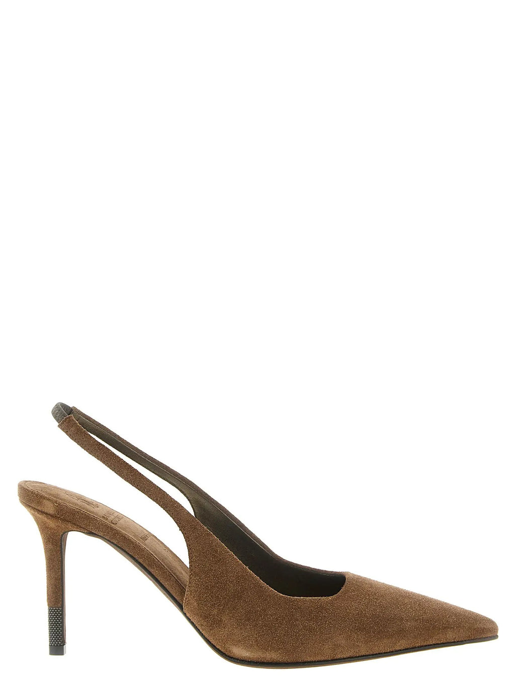 Brunello Cucinelli Brunello Cucinelli Brown Calfskin High Heel Pumps