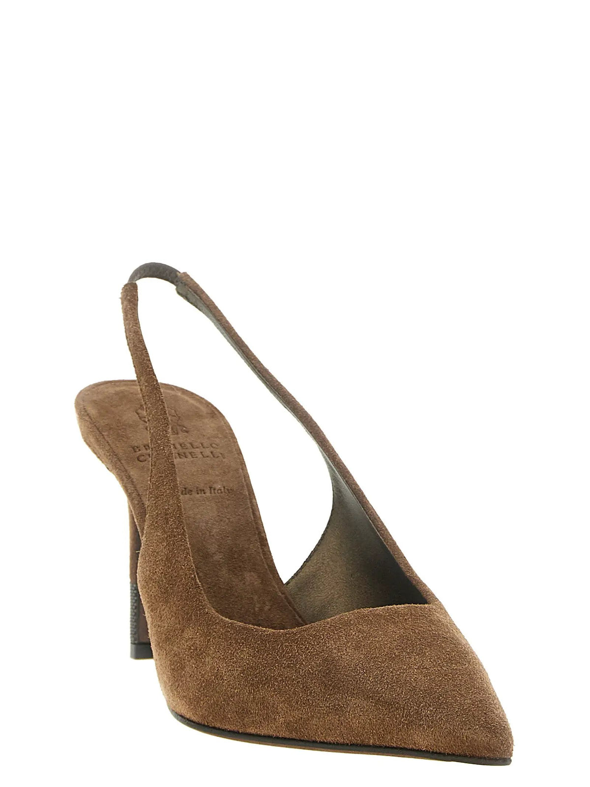 Brunello Cucinelli Brunello Cucinelli Brown Calfskin High Heel Pumps