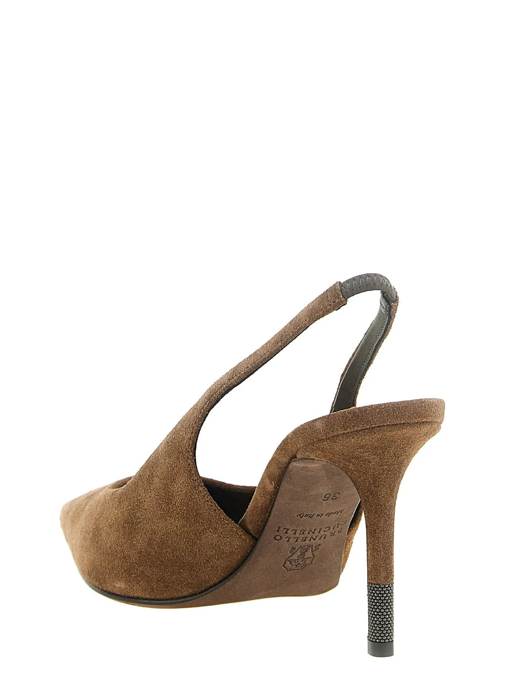 Brunello Cucinelli Brunello Cucinelli Brown Calfskin High Heel Pumps