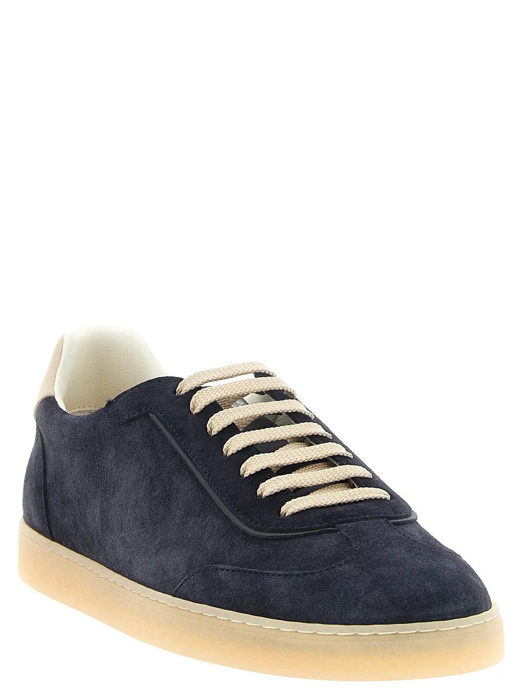 Brunello Cucinelli Brunello Cucinelli Blue Calfskin Low Top Sneakers