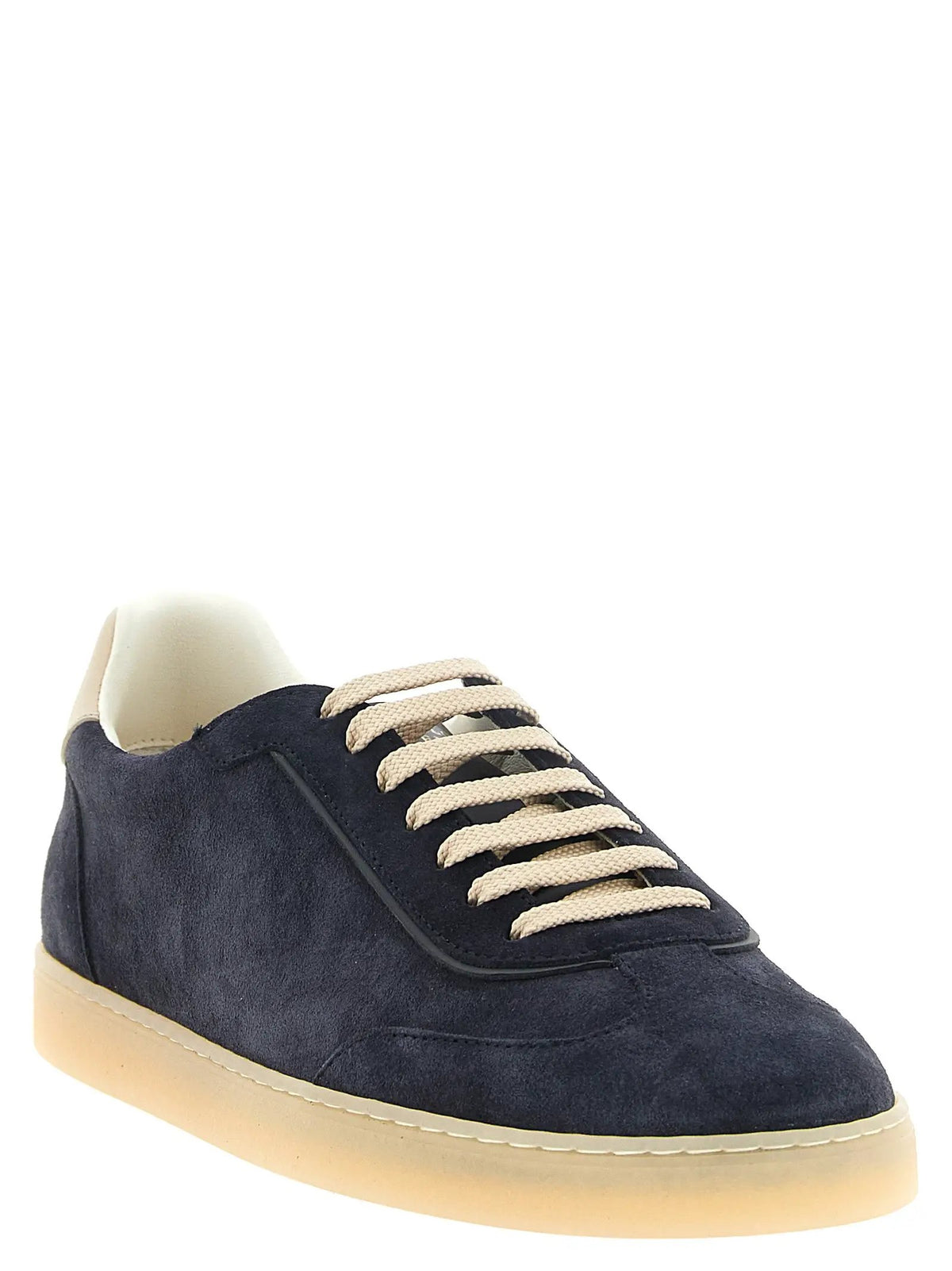Brunello Cucinelli Brunello Cucinelli Blue Calfskin Low Top Sneakers