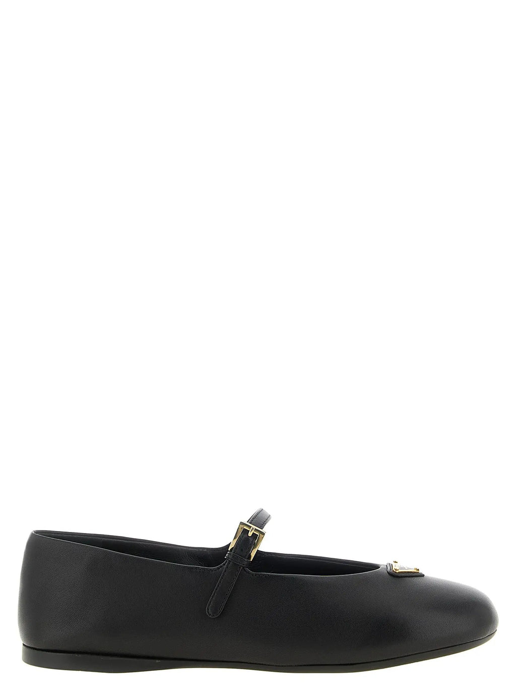 Prada Black Lamb Leather Ballet Flats