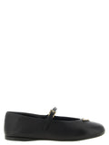 Prada Black Lamb Leather Ballet Flats
